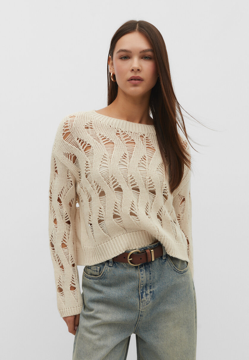 Open-knit jumper