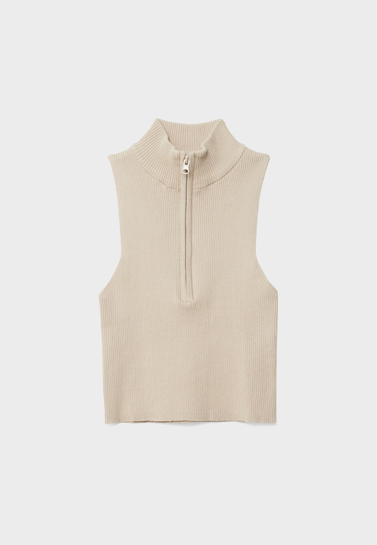 Zipped knit top - Women's fashion | Stradivarius United Kingdom