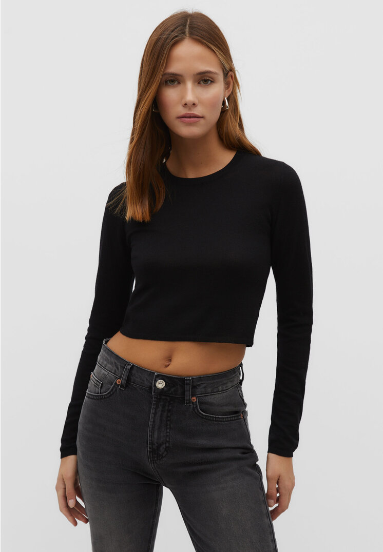 

Stradivarius Dzianinowy sweter z wełny Czarny M