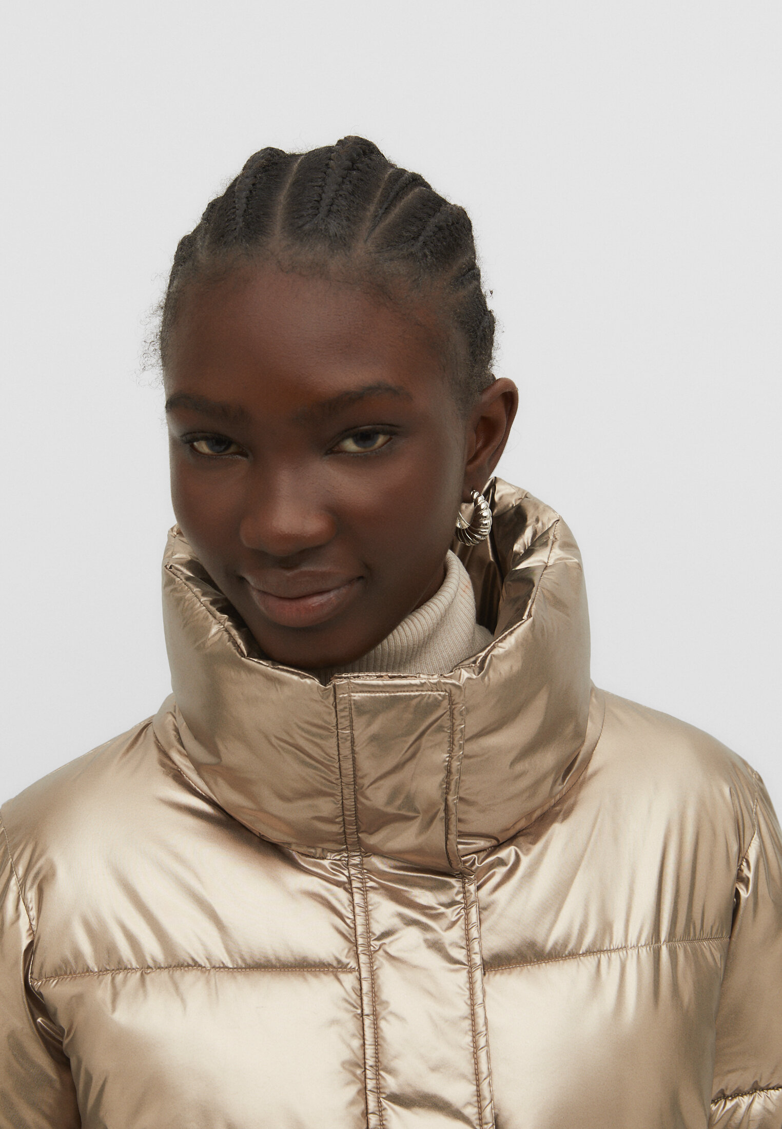 Metallic 2024 puffy jacket