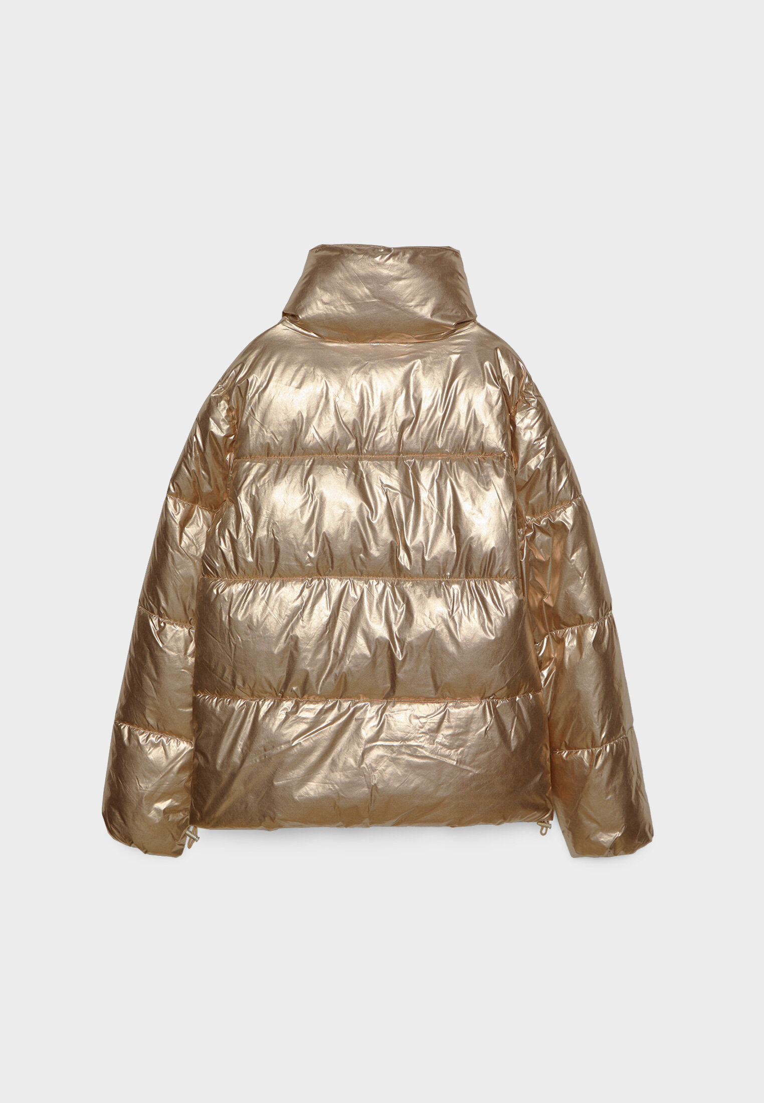 J crew metallic top puffer jacket