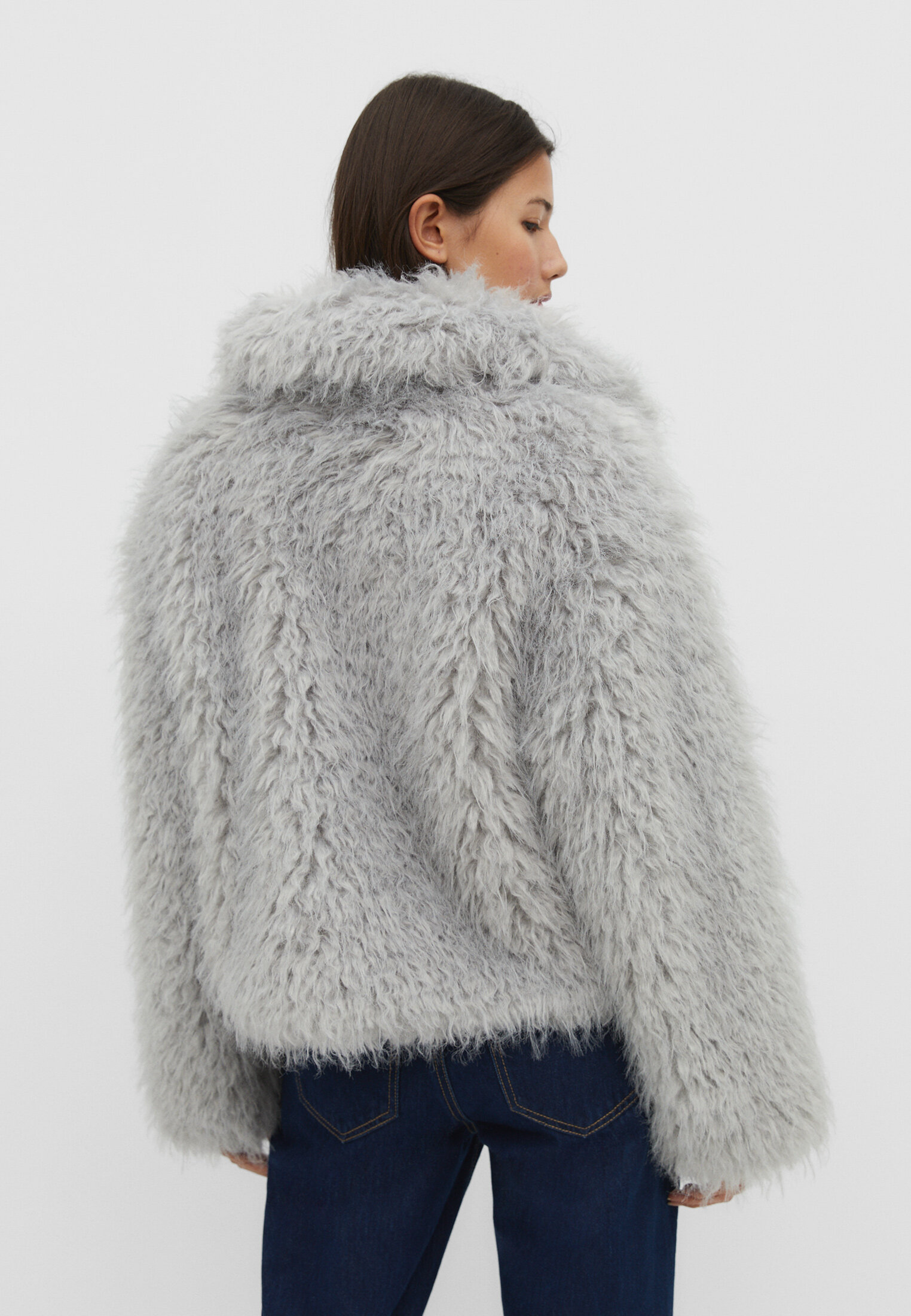 Only faux clearance fur cropped coat