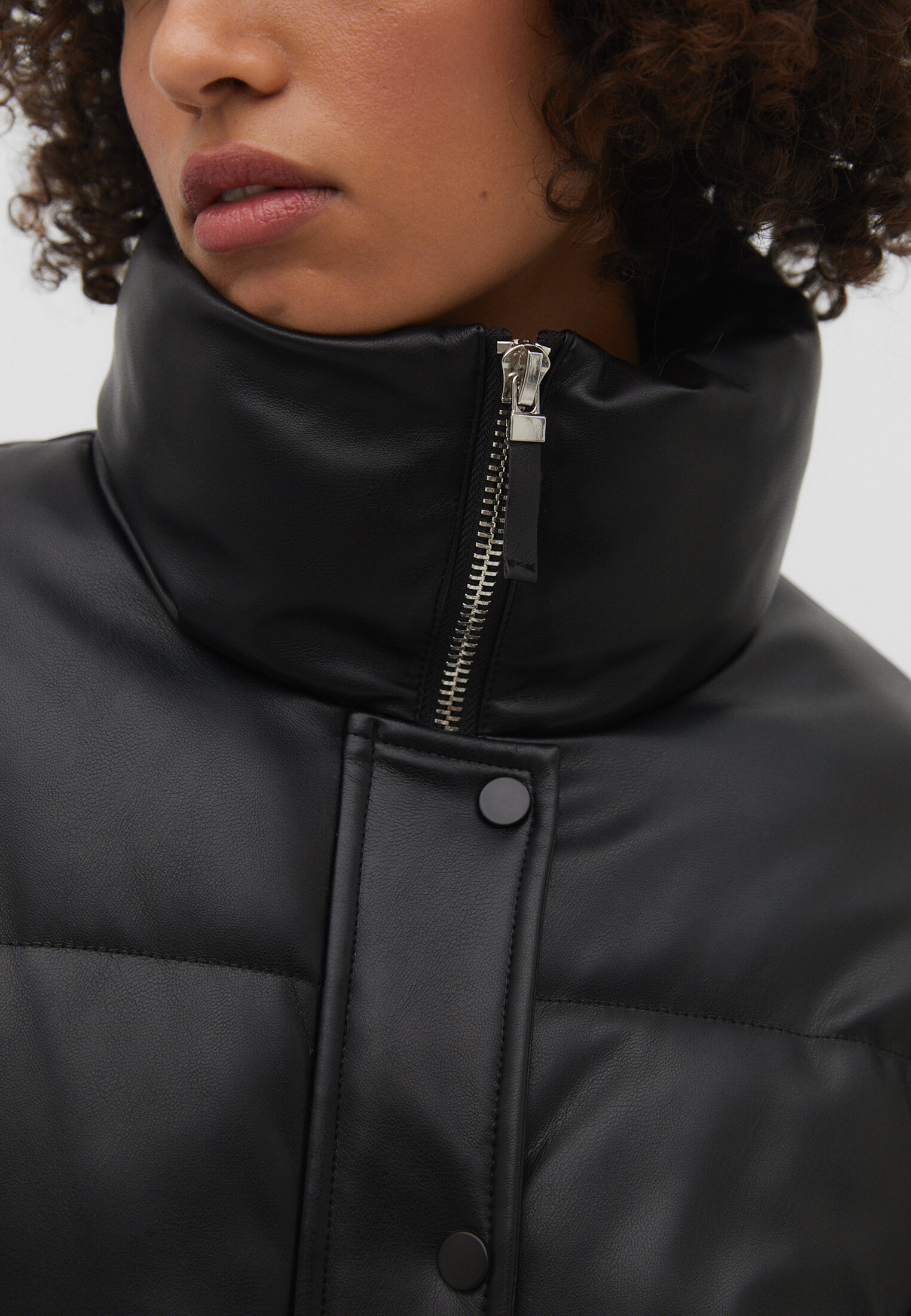 High collar puffer outlet coat