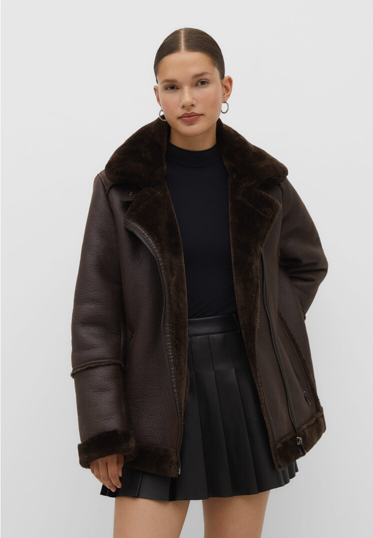 

Stradivarius Doubleface-Bikerjacke Braun M