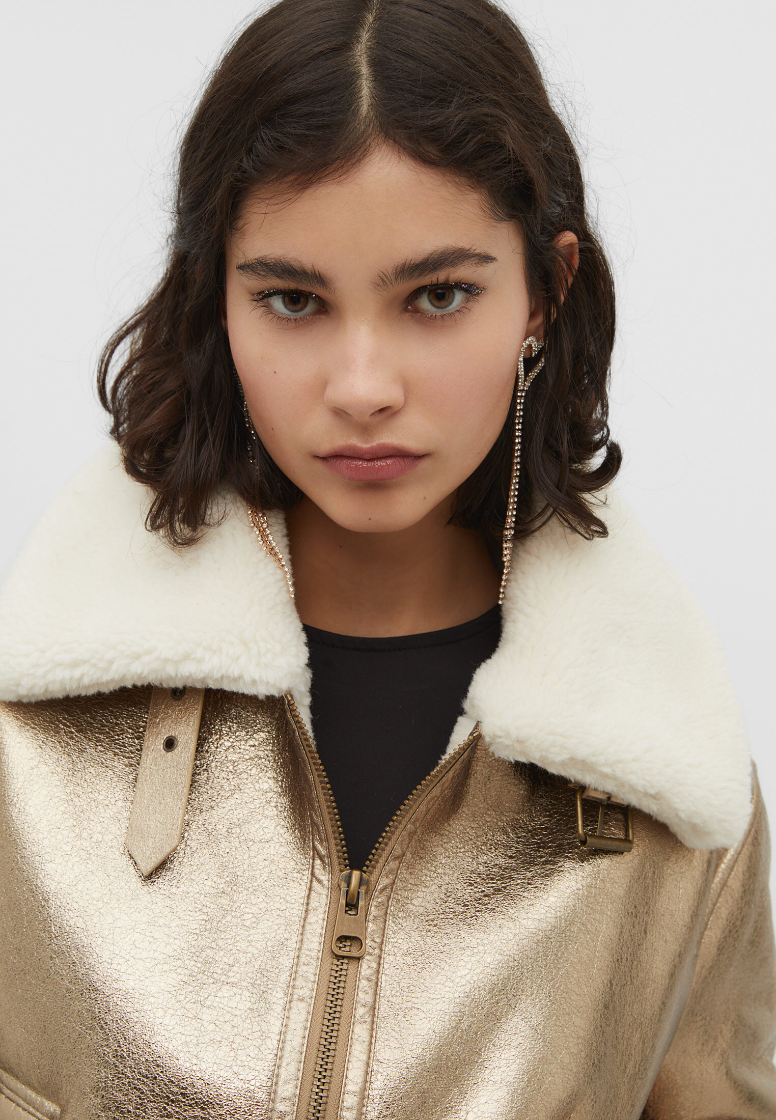 Stradivarius hotsell shearling jacket