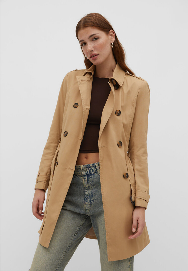 

Stradivarius Kurzer Trenchcoat Beige XL