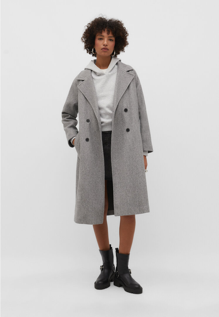 

Stradivarius Weicher Trenchcoat Grau Melange XL