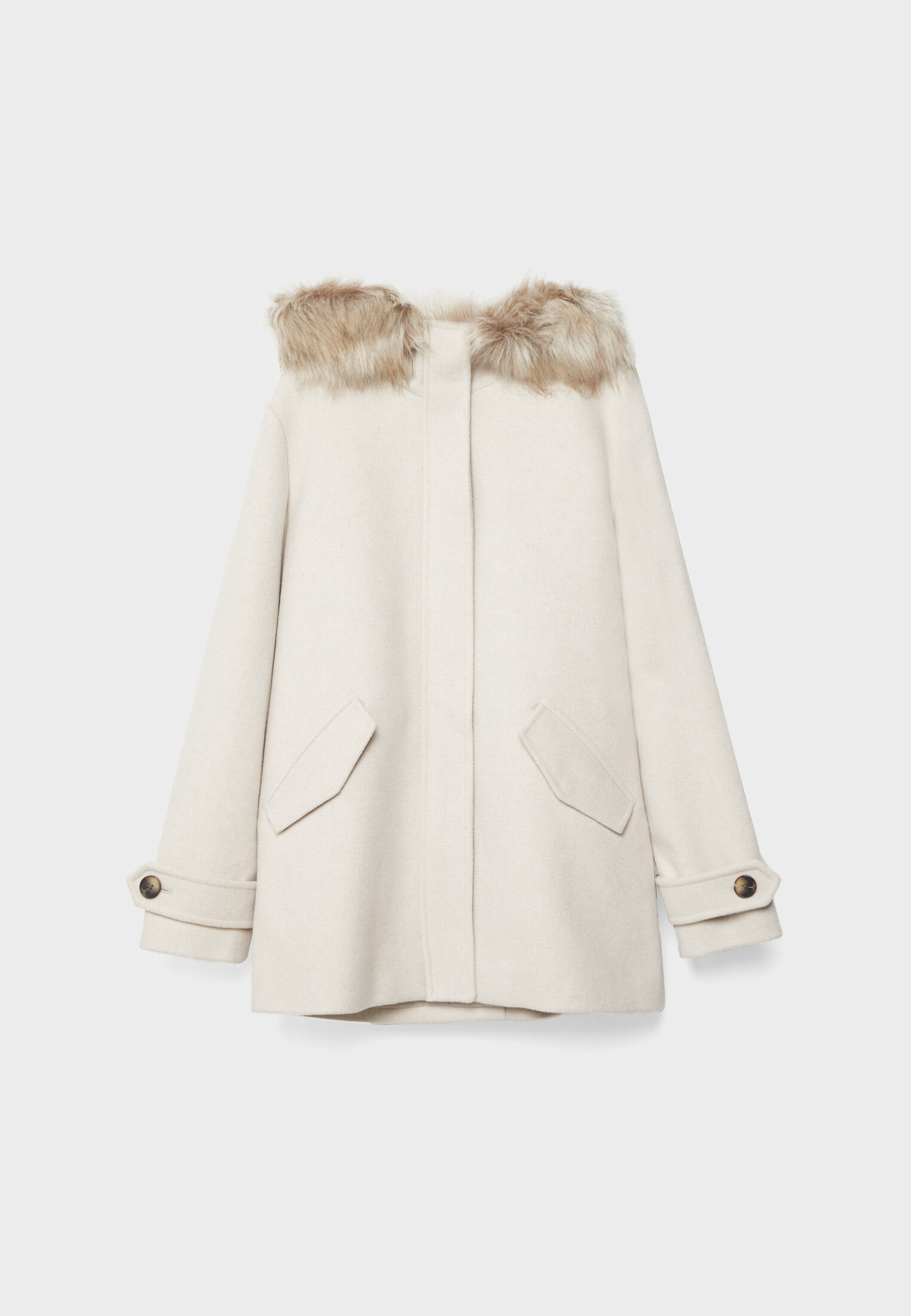 Manteau court capuche