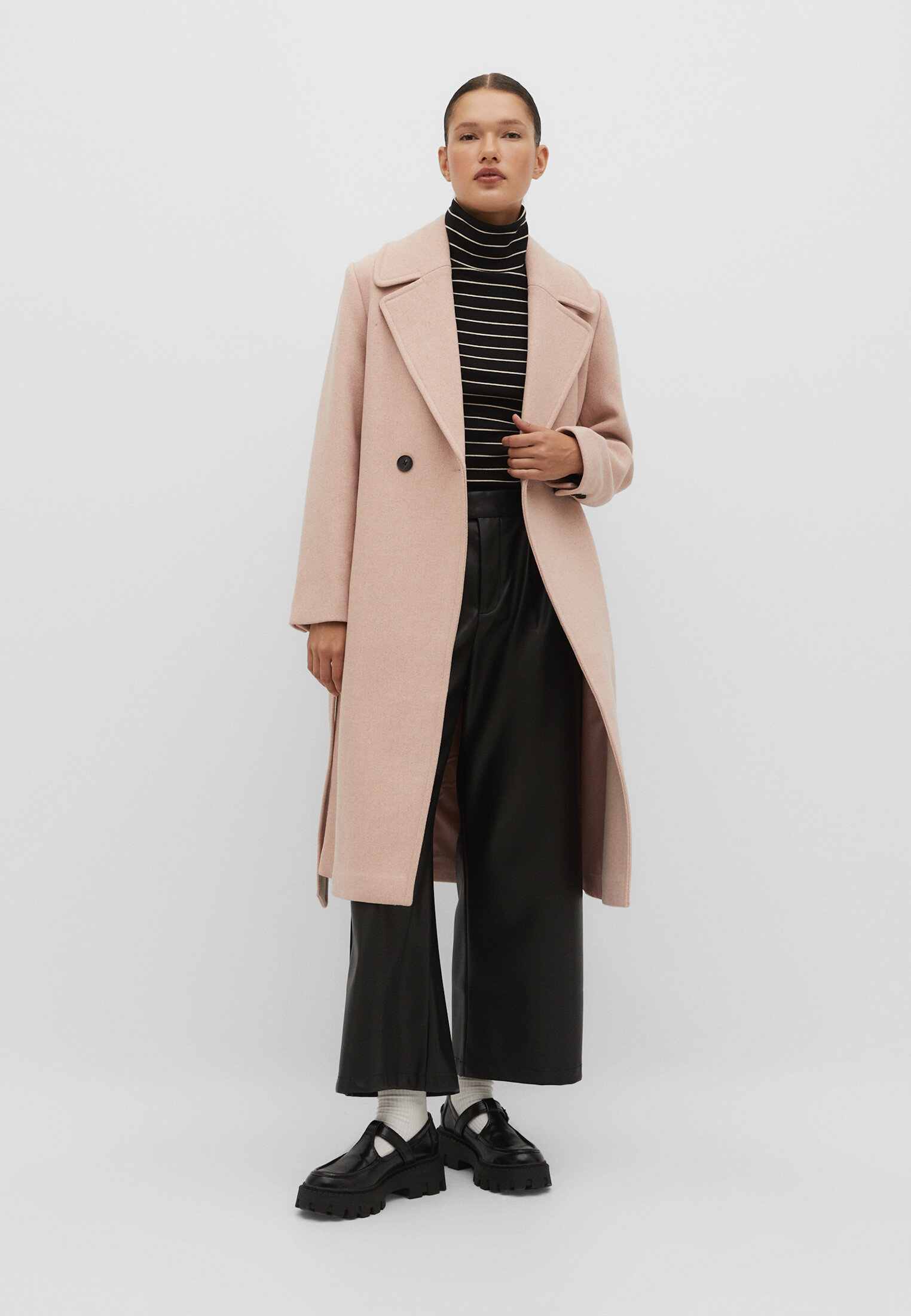 Stradivarius manteau online noir