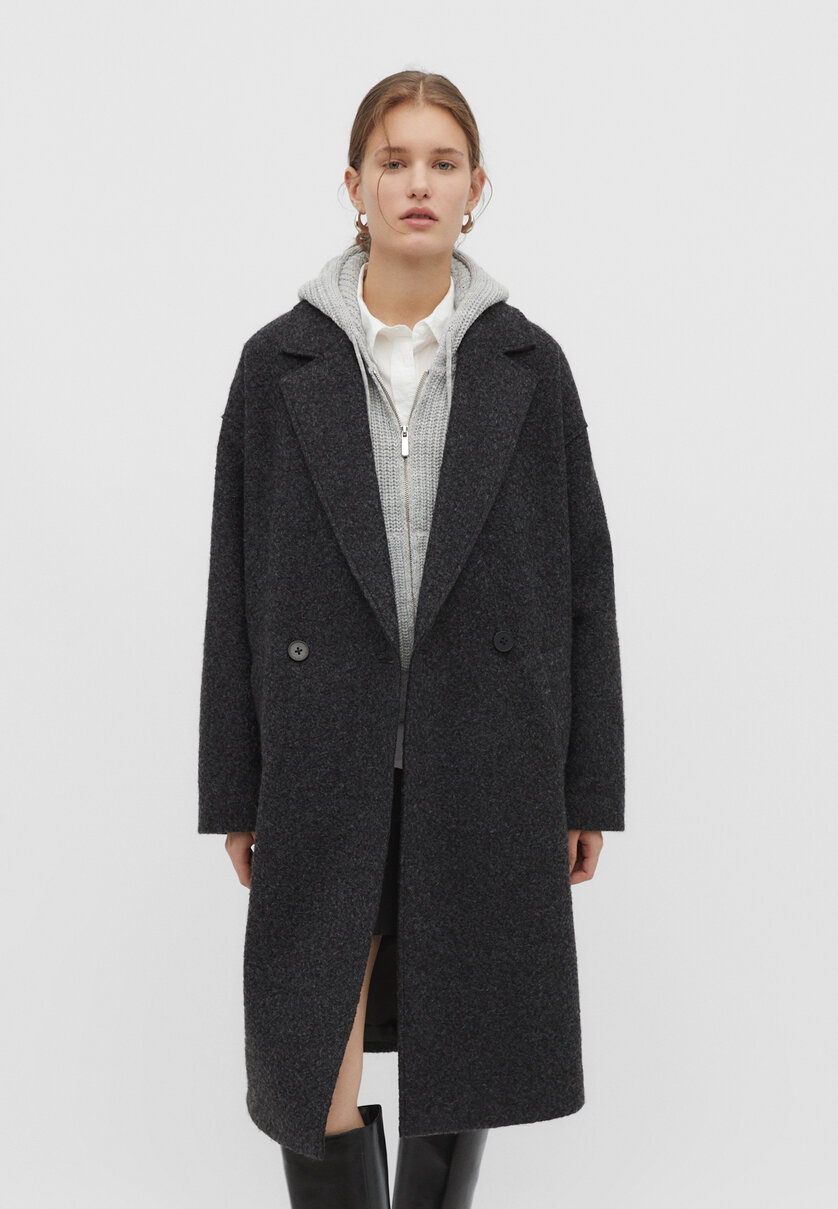 Long straight coat Women s fashion Stradivarius Republic of