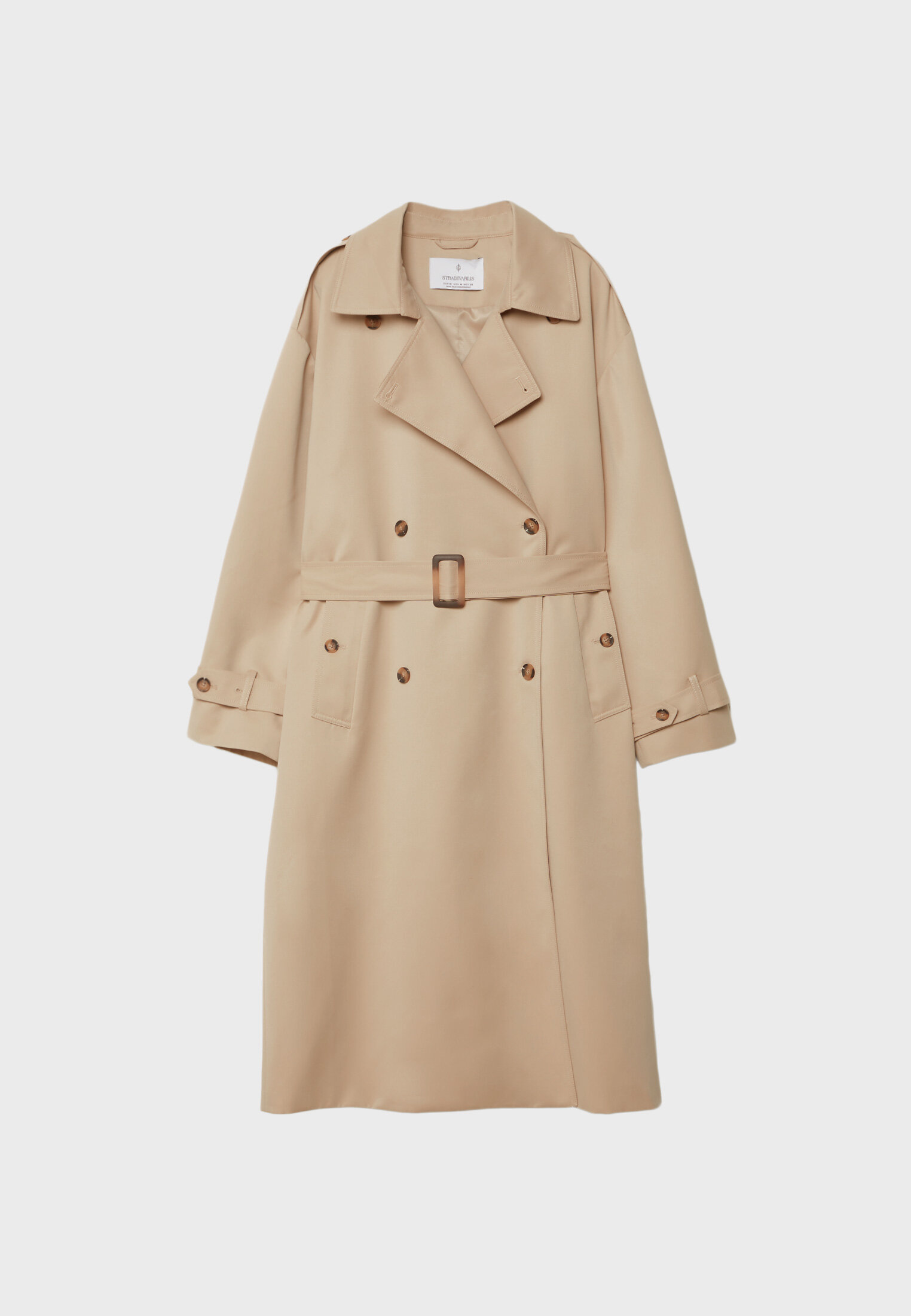 Stradivarius best sale trench beige