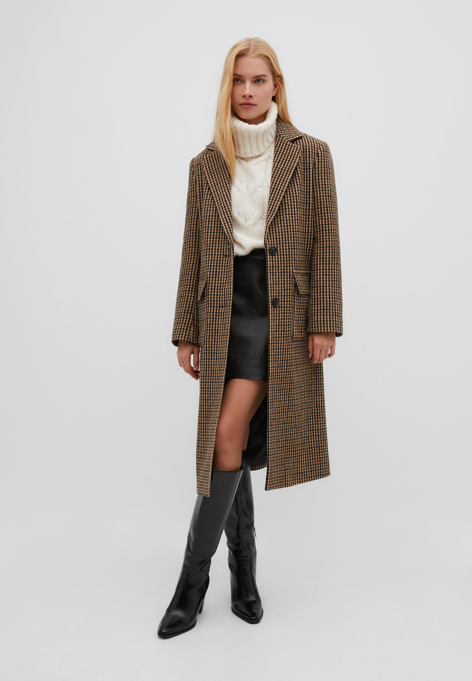 Manteau pied de poule zara online femme