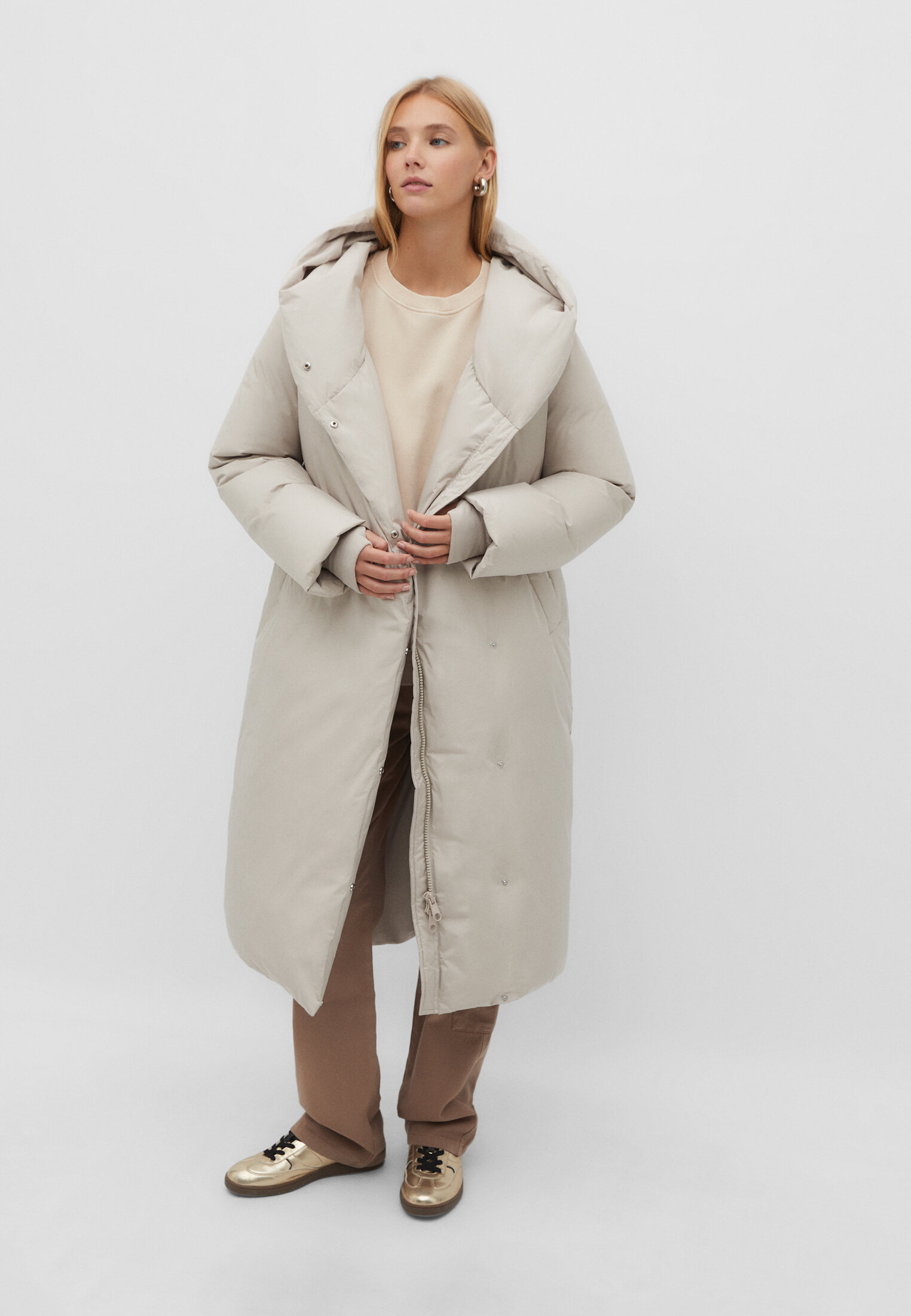 Puffer hot sale duster coat