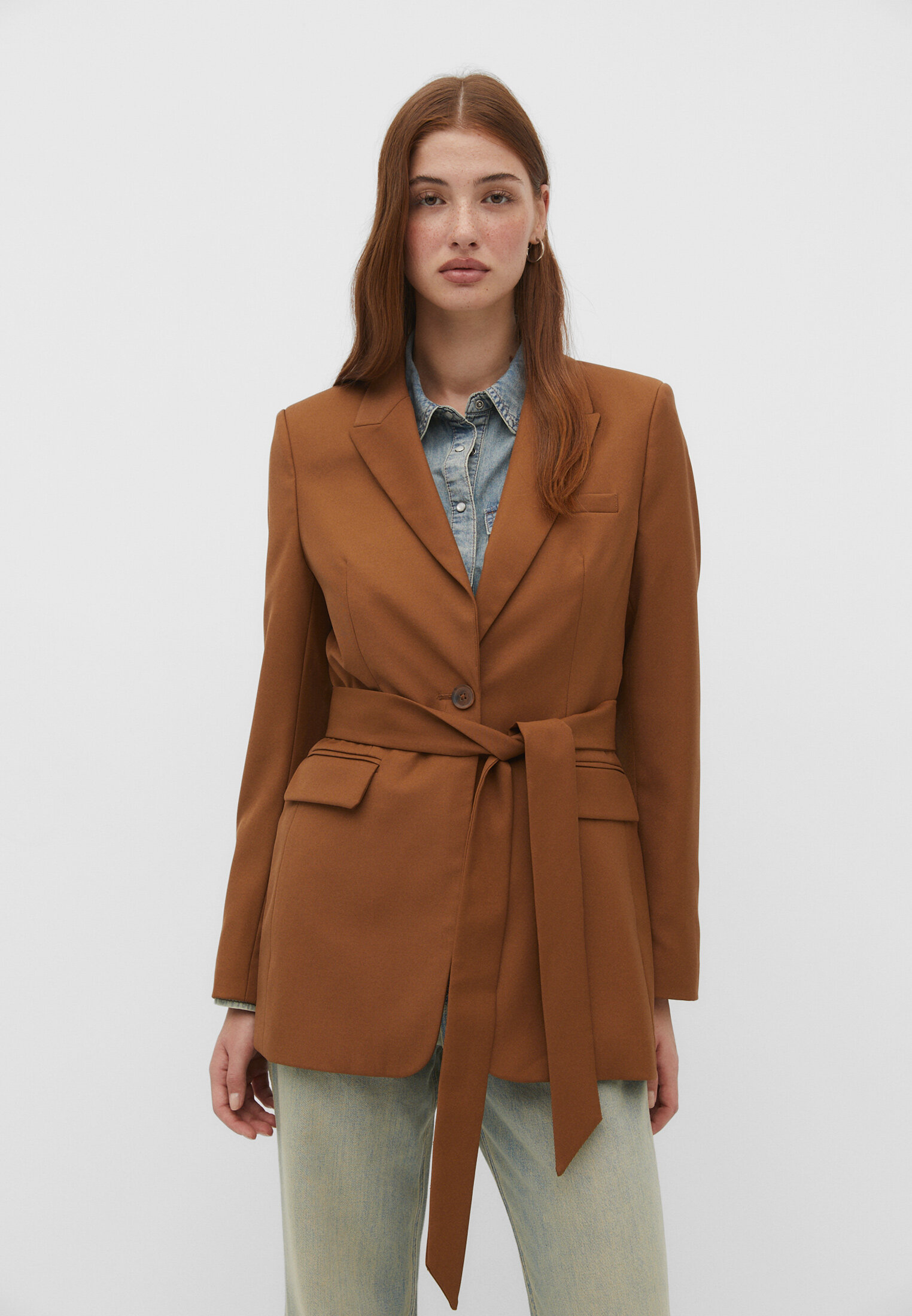 Belted 2024 longline blazer