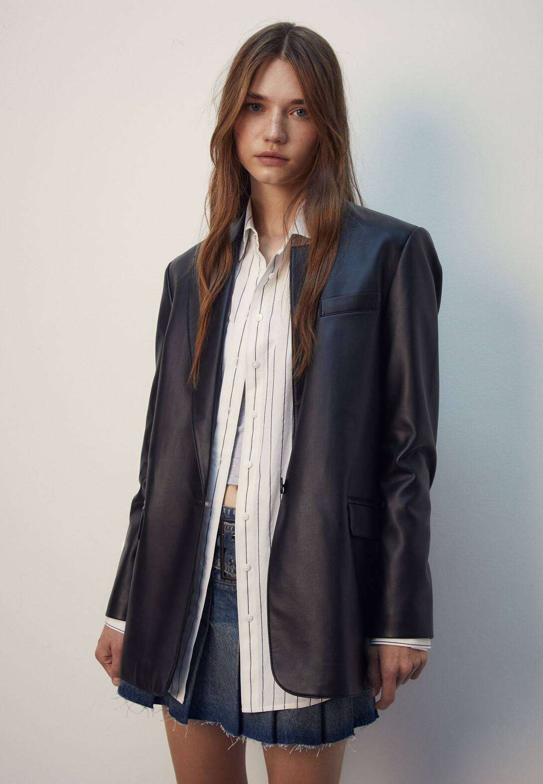 Suni deri regular fit blazer