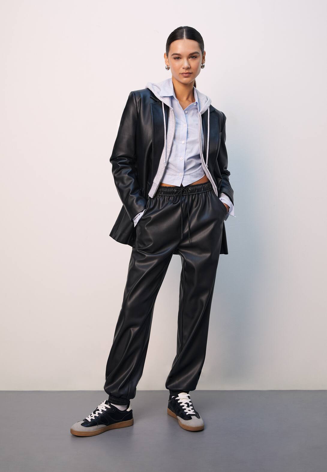 Suni deri regular fit blazer