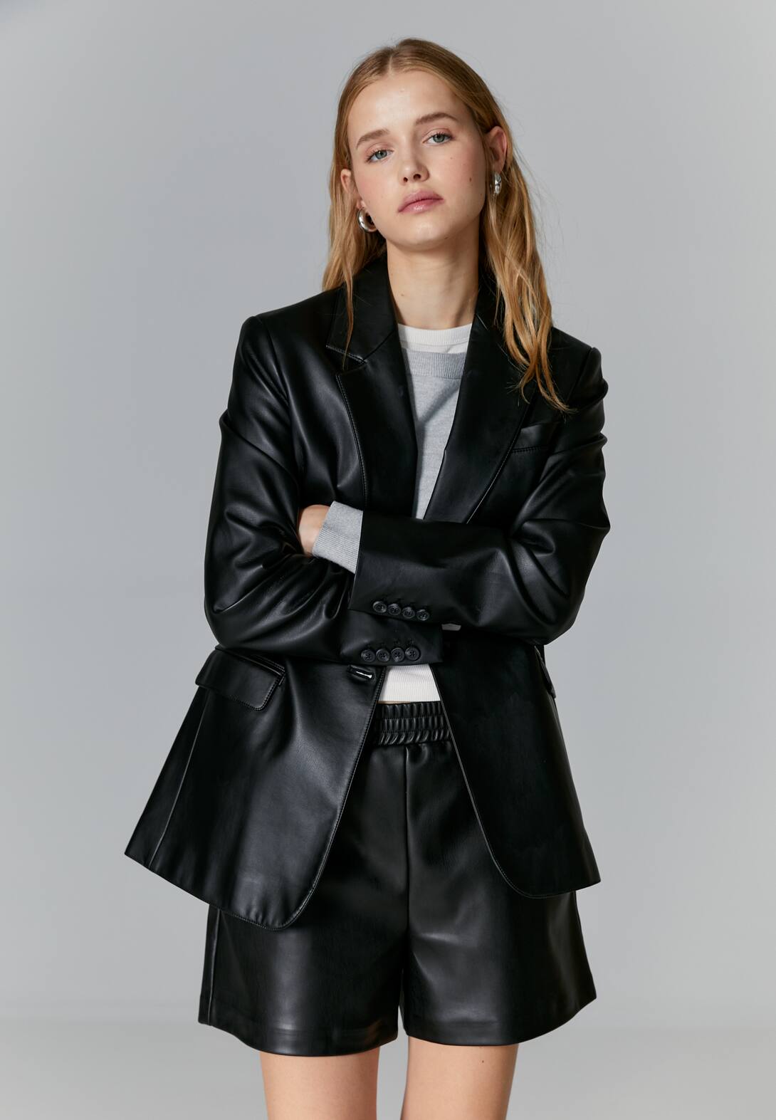 Suni deri regular fit blazer
