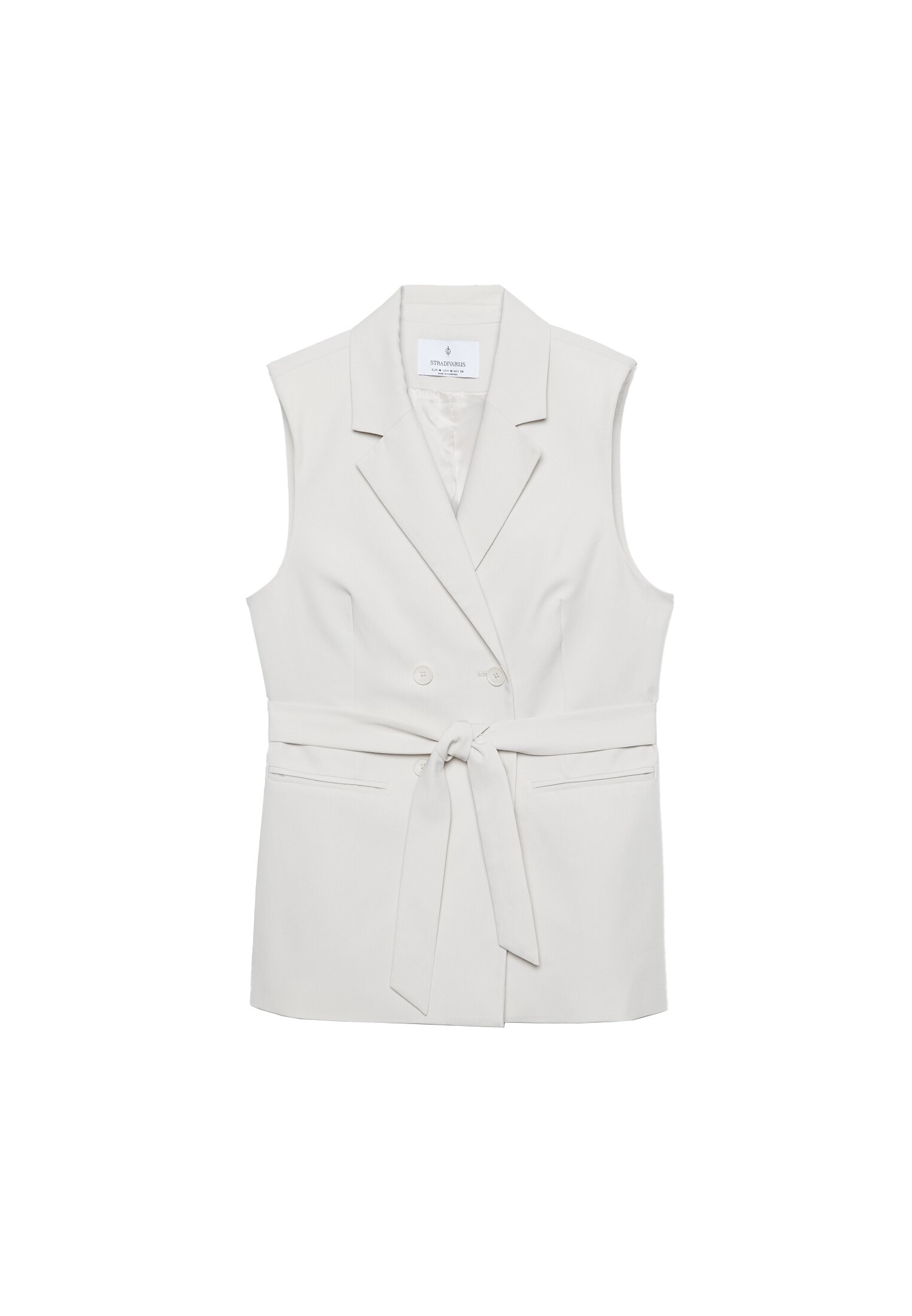 Chaleco blanco online stradivarius