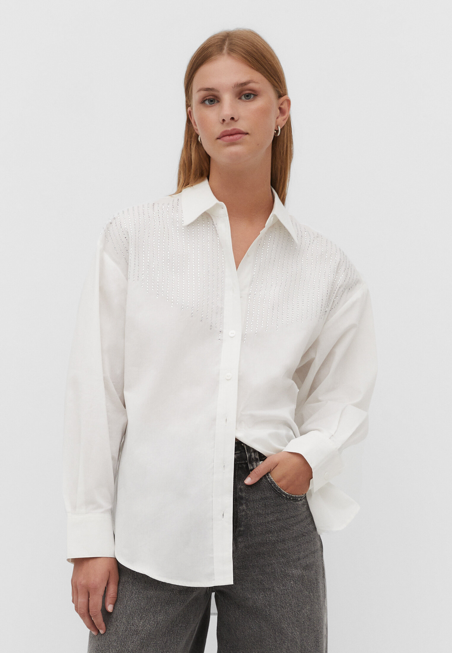 Chemise 2025 blanche stradivarius