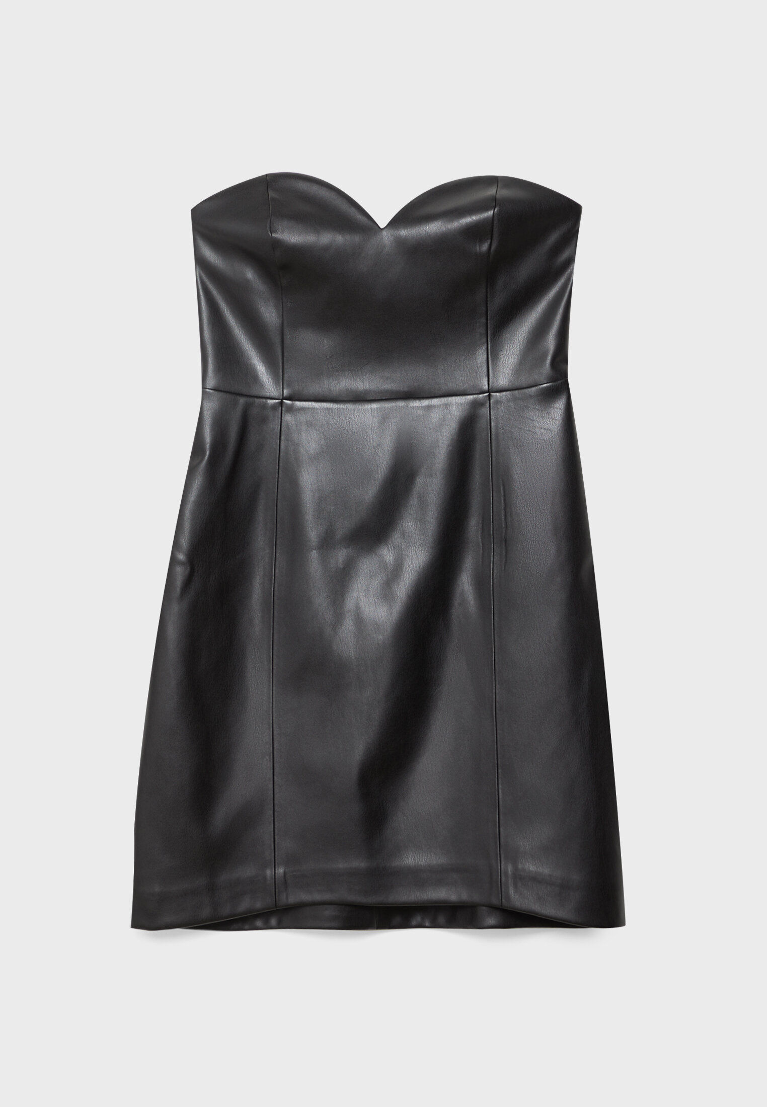 Black short leather clearance dress