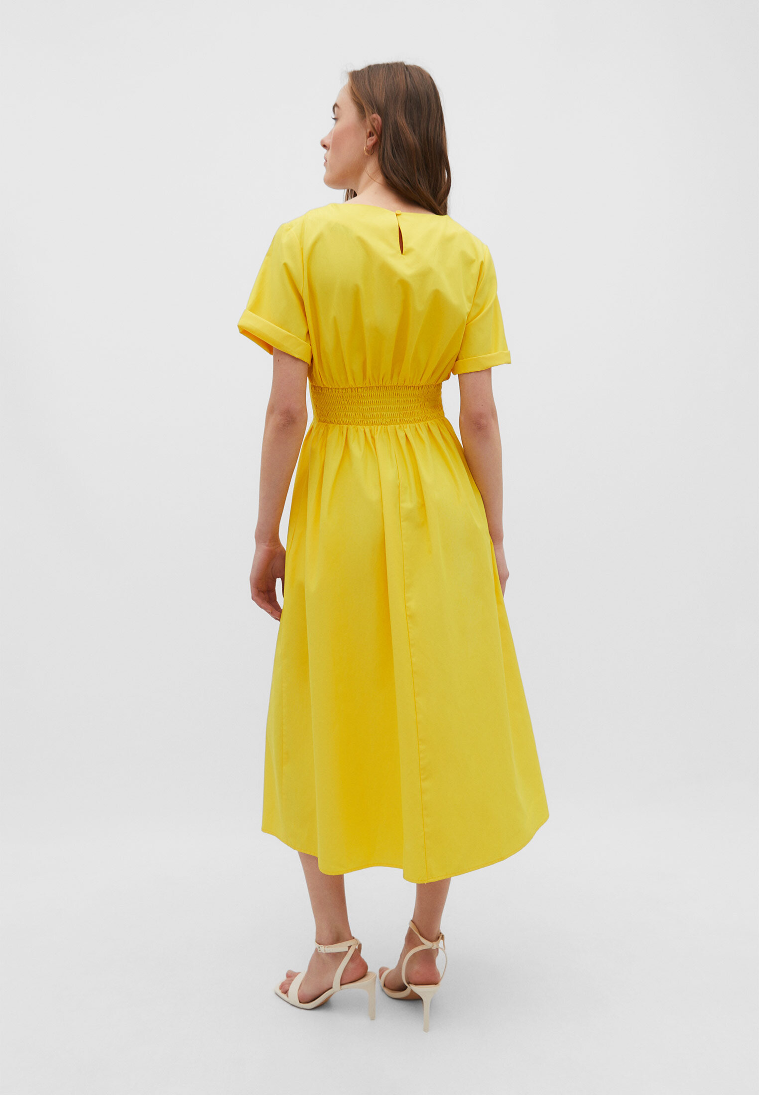 Zara pleated poplin dress sale