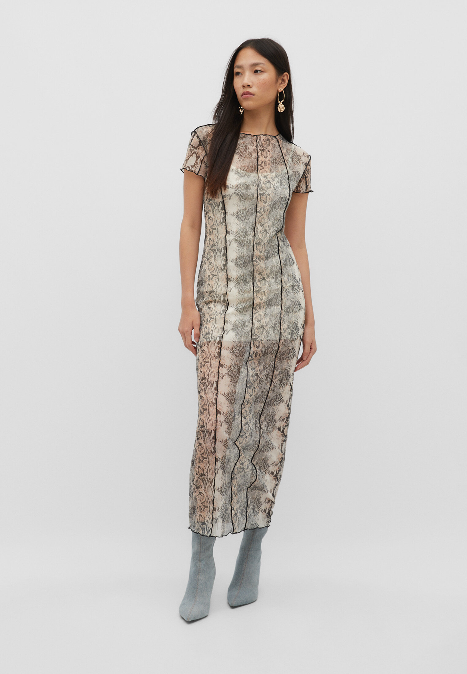 Stradivarius snake print outlet dress