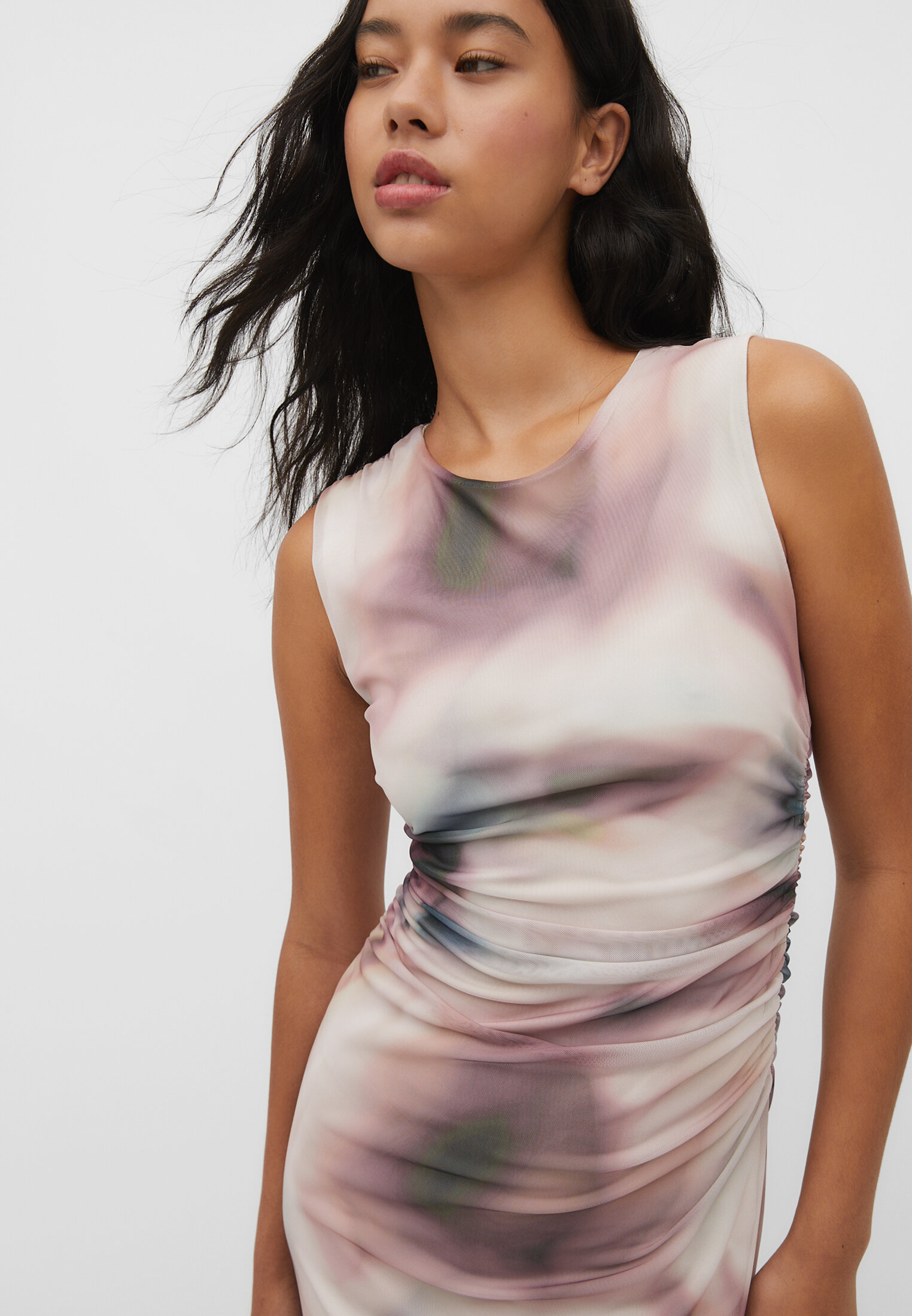 Stradivarius vestido saten top