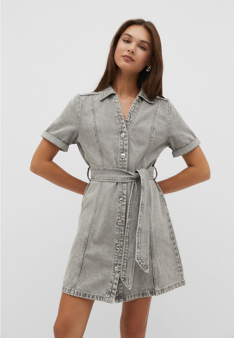 

Stradivarius Denim-Hemdkleid Perlgrau XL