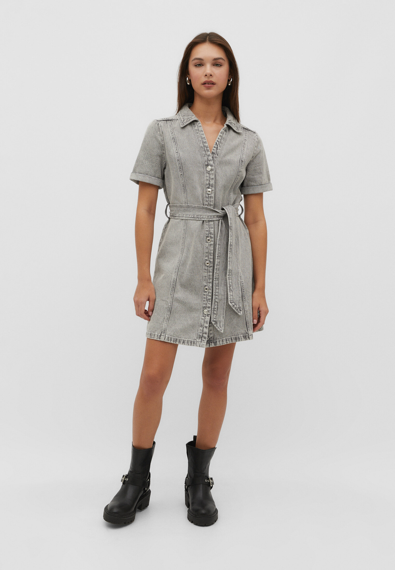 Robe chemise en jean null femme Stradivarius Luxembourg