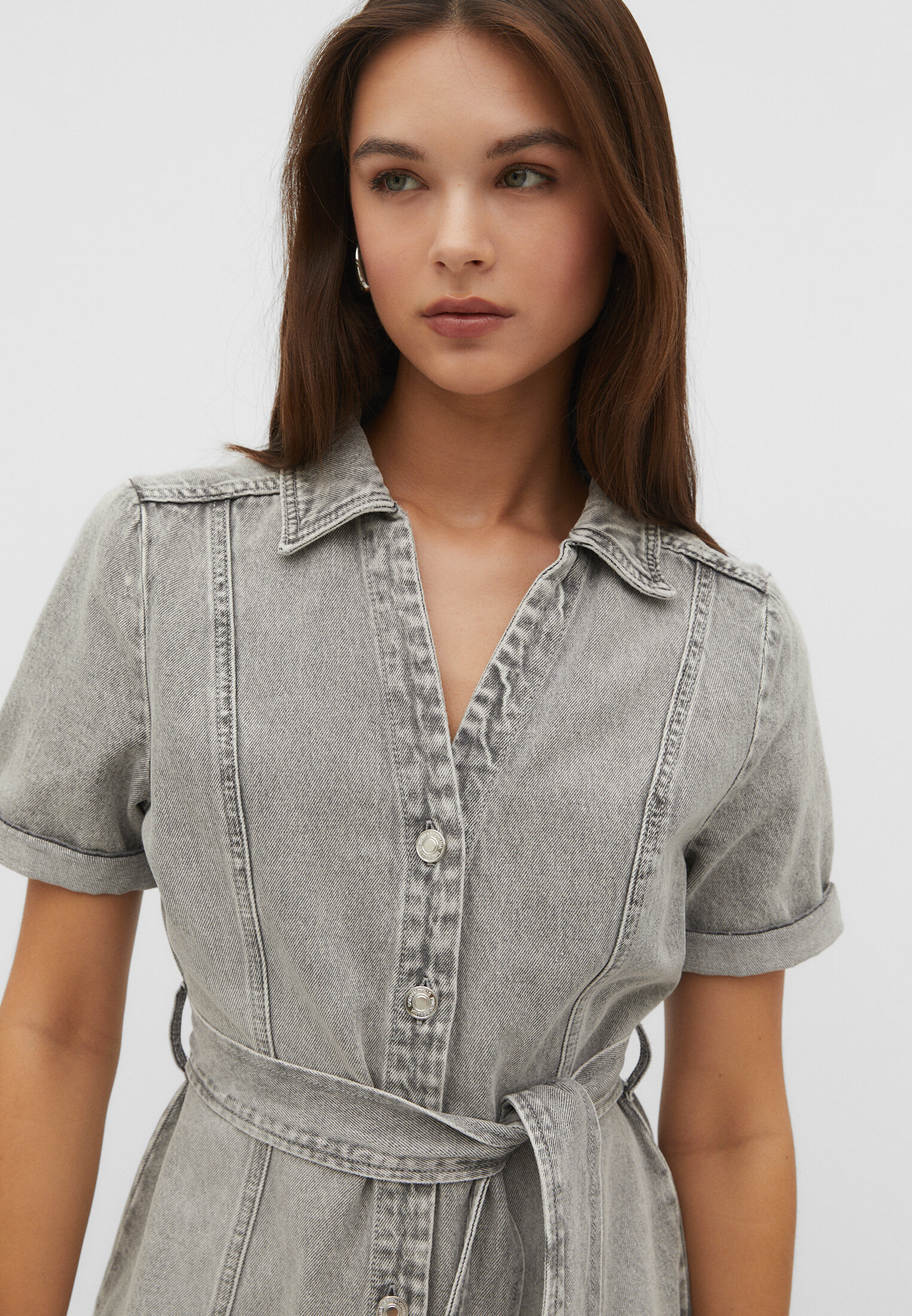 Robe chemise en jean null femme Stradivarius Luxembourg