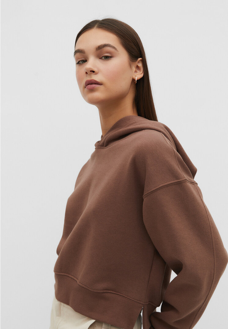 

Stradivarius Krótka bluza Brązowy L