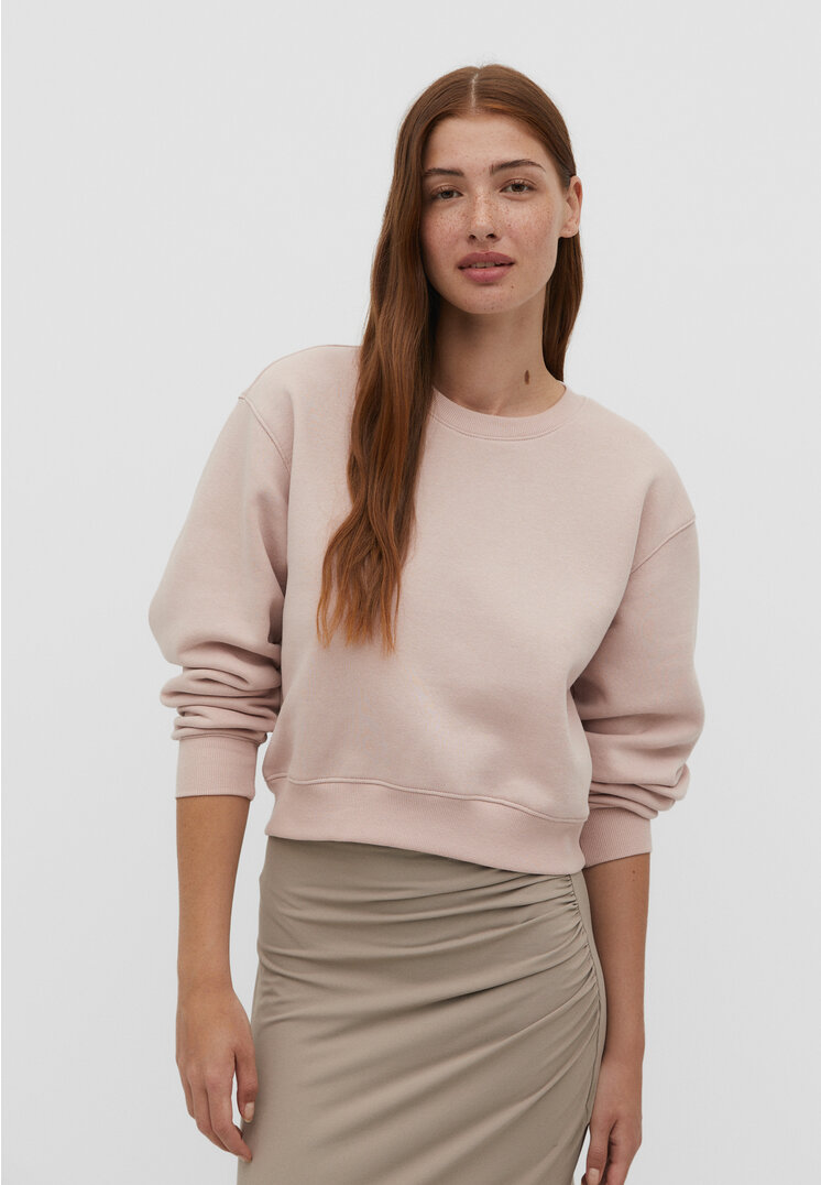 

Stradivarius Basic-Sweatshirt im Cropped-Stil Rosa Nude XL