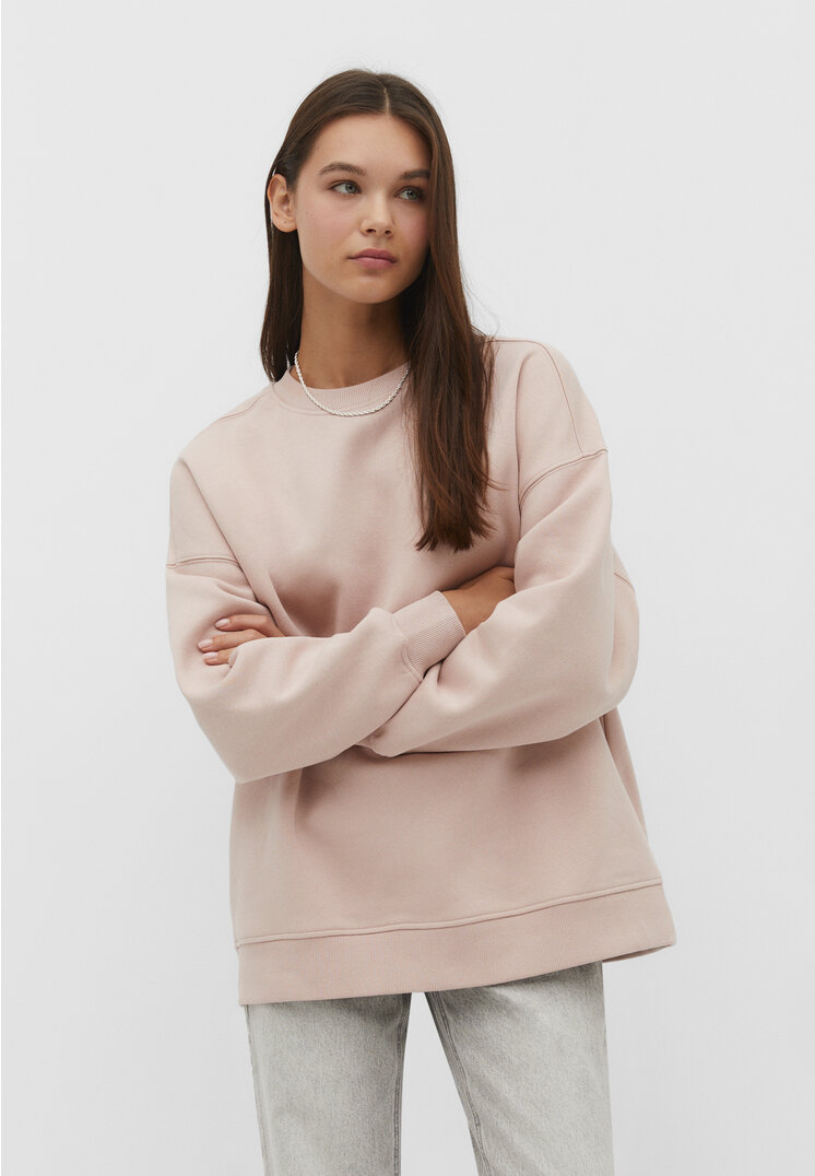 

Stradivarius Oversize-Hoodie im Washed-Look Rosa Nude M