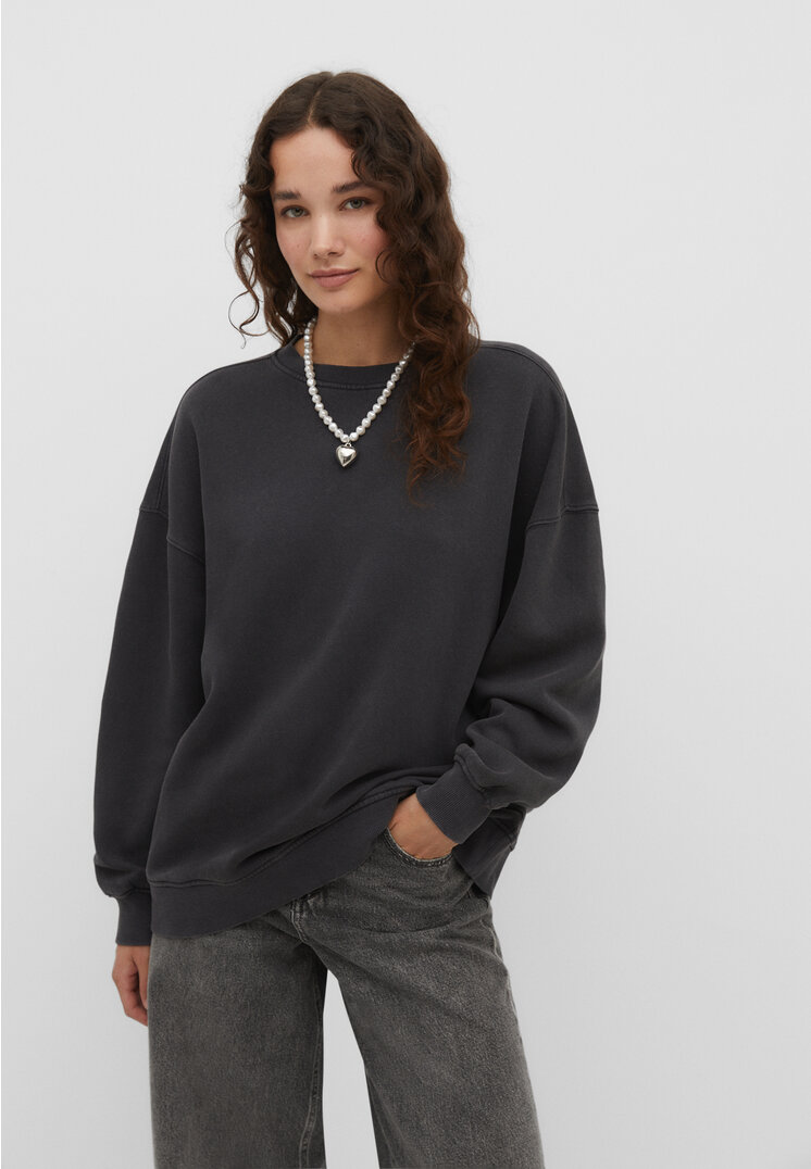 

Stradivarius Oversize-Hoodie im Washed-Look Graumeliert S