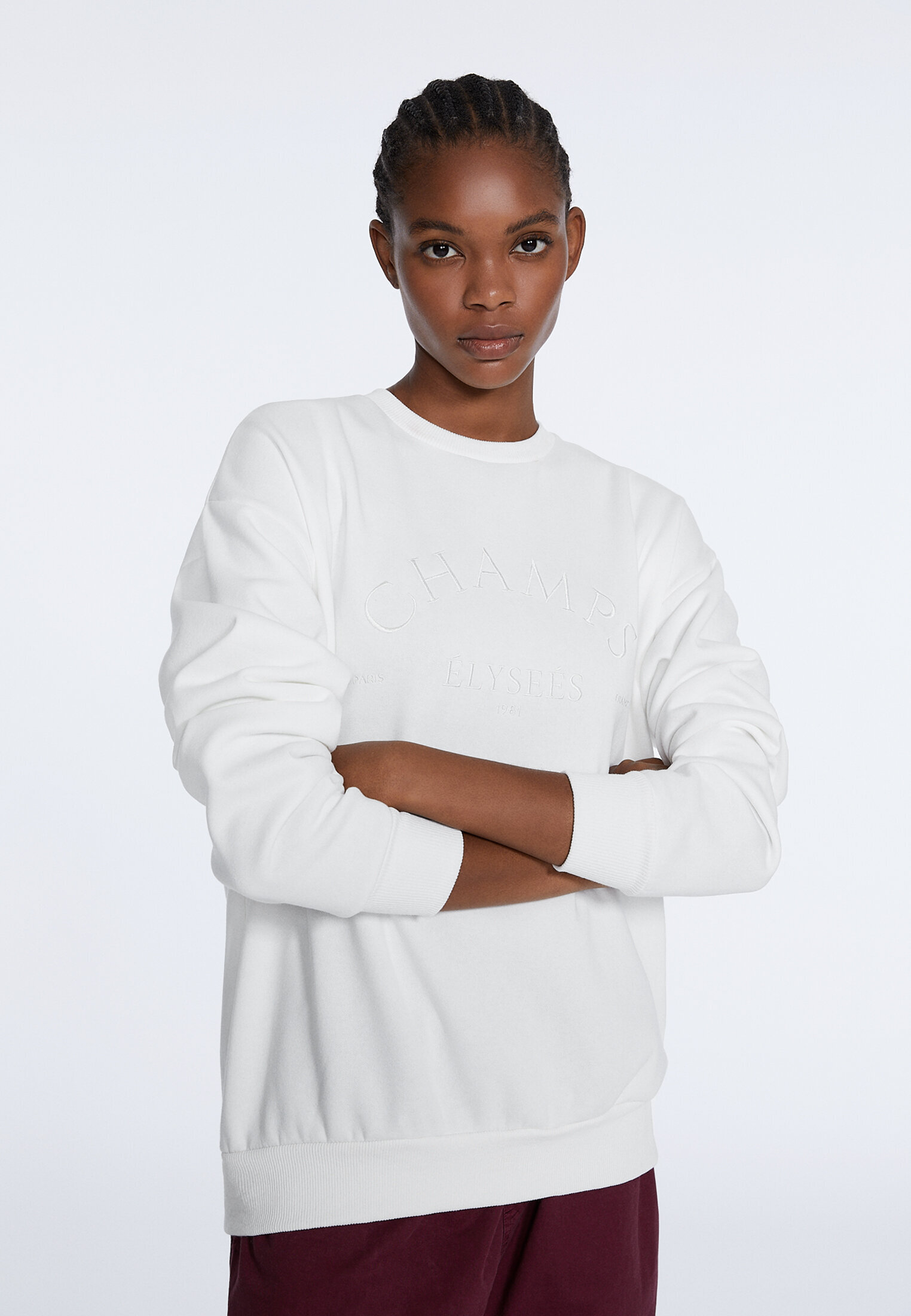 Oversized white 2025 sweatshirt womens