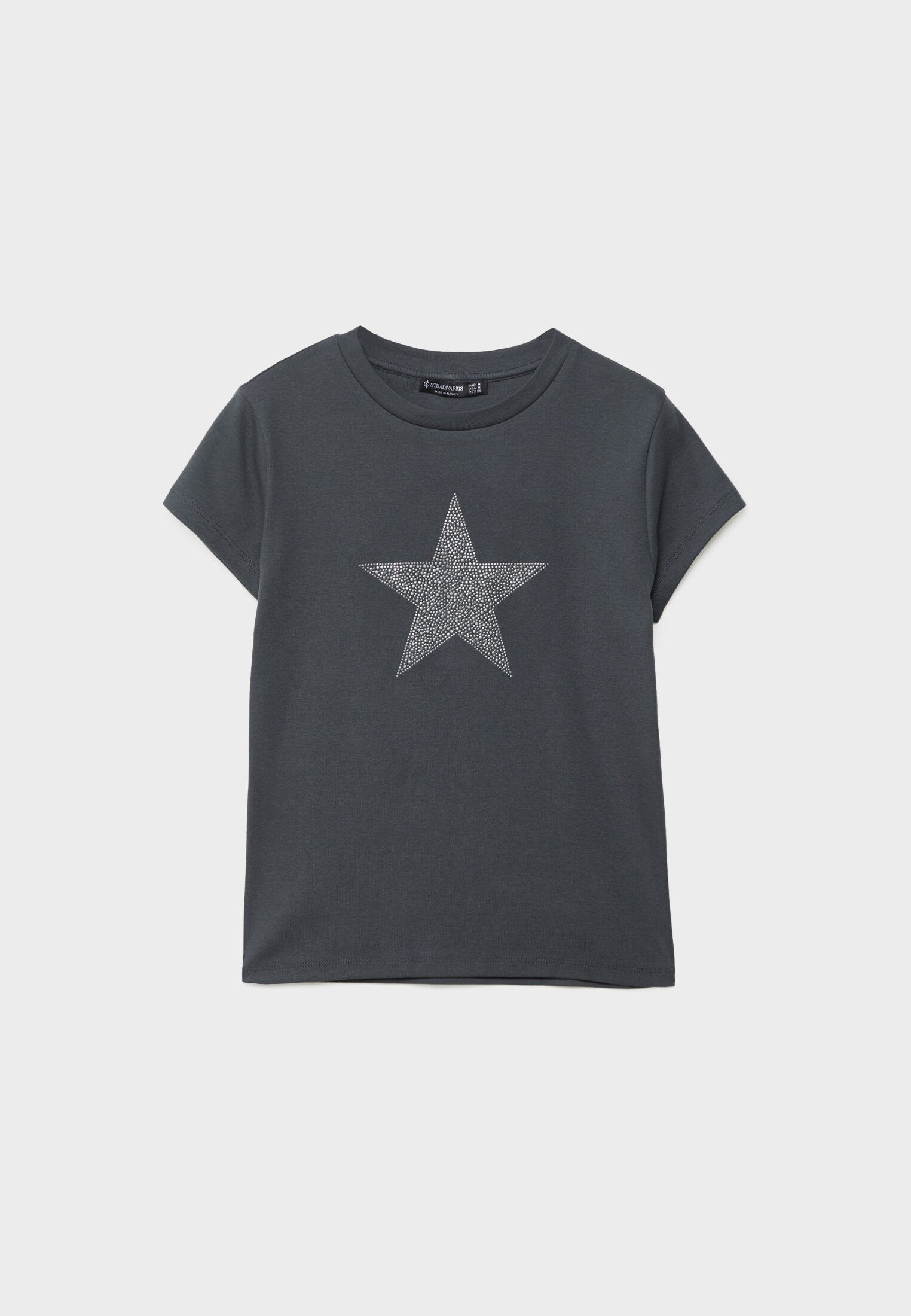 Rhinestone star T-shirt - Women's fashion | Stradivarius United States