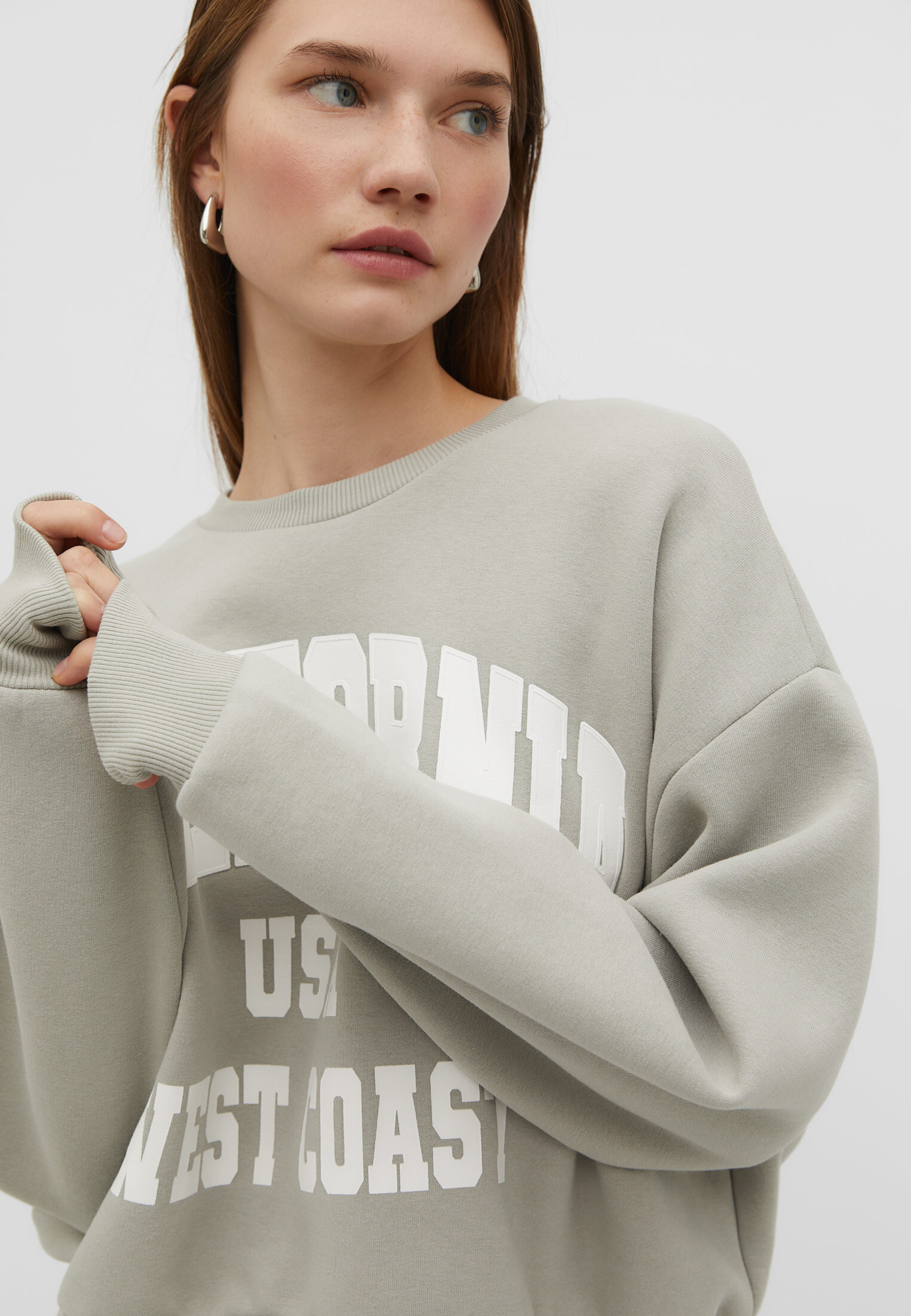 Printed boxy sweatshirt