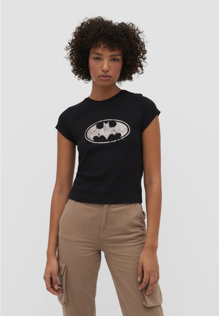 

Stradivarius T-Shirt mit Superheldinnen Schwarz S