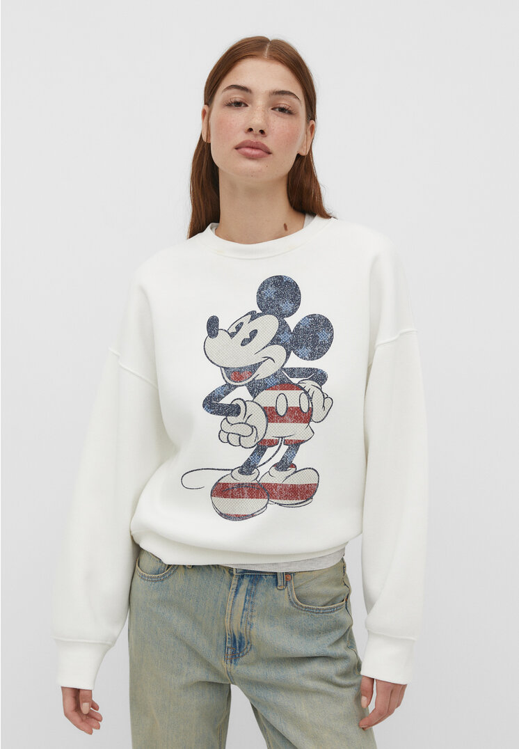 

Stradivarius Bluza z Myszką Miki Ecru L