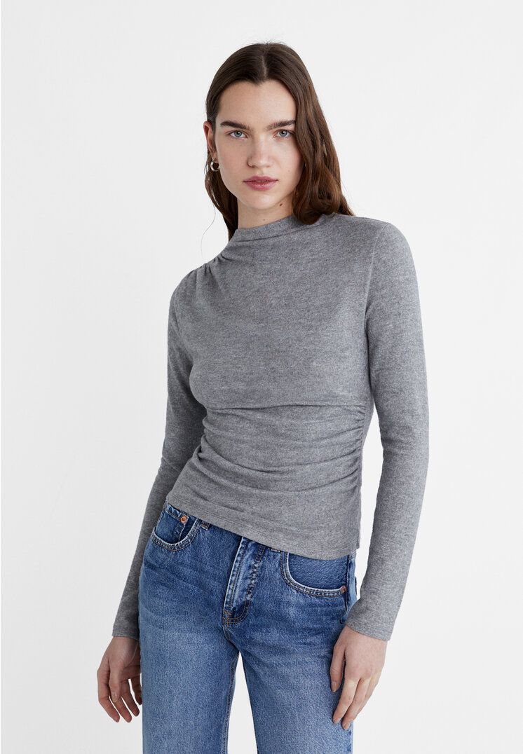 

Stradivarius Weiches Shirt Grau Melange L