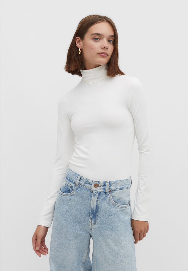 

Stradivarius Shirt aus Polyamid Ecru XL
