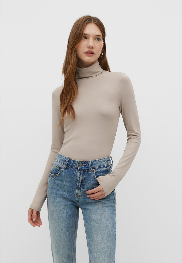 

Stradivarius Shirt aus Polyamid Camel S