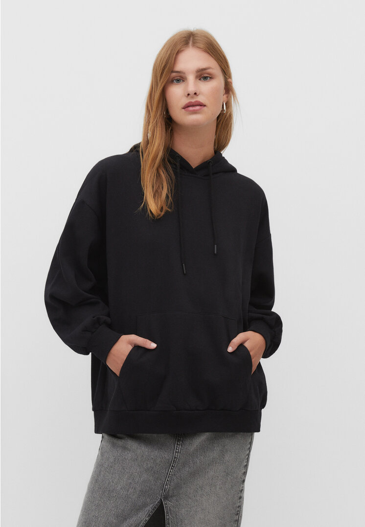 

Stradivarius Bluza oversize z kapturem Czarny XL