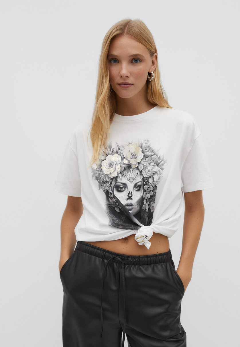Camiseta overzise Katrina fotográfico