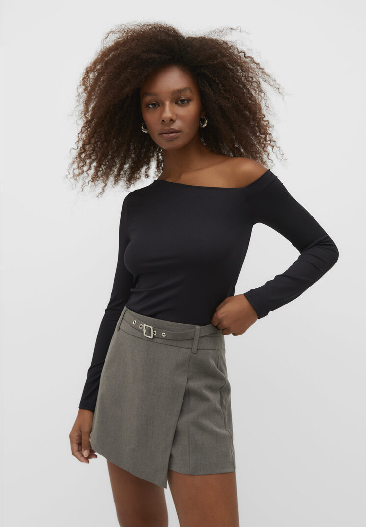 

Stradivarius Shirt aus Polyamid Schwarz XS
