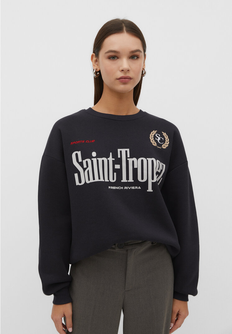 

Stradivarius Racing-Sweatshirt Dunkelblau XS