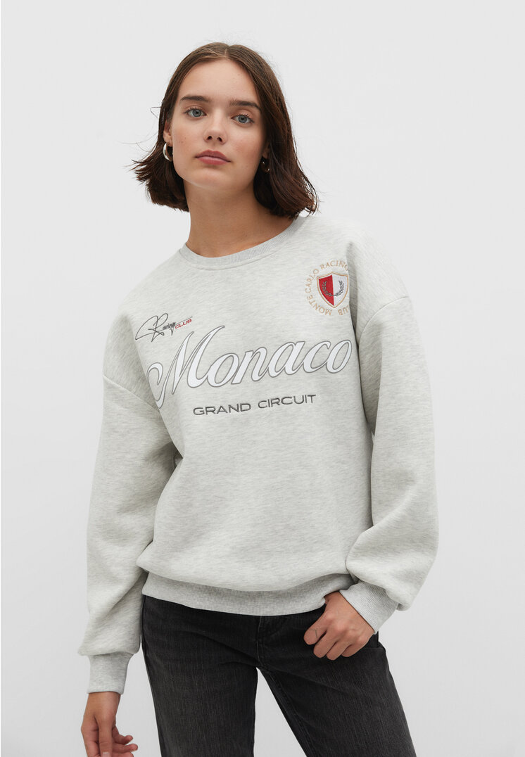 

Stradivarius Racing-Sweatshirt Grau Melange XL