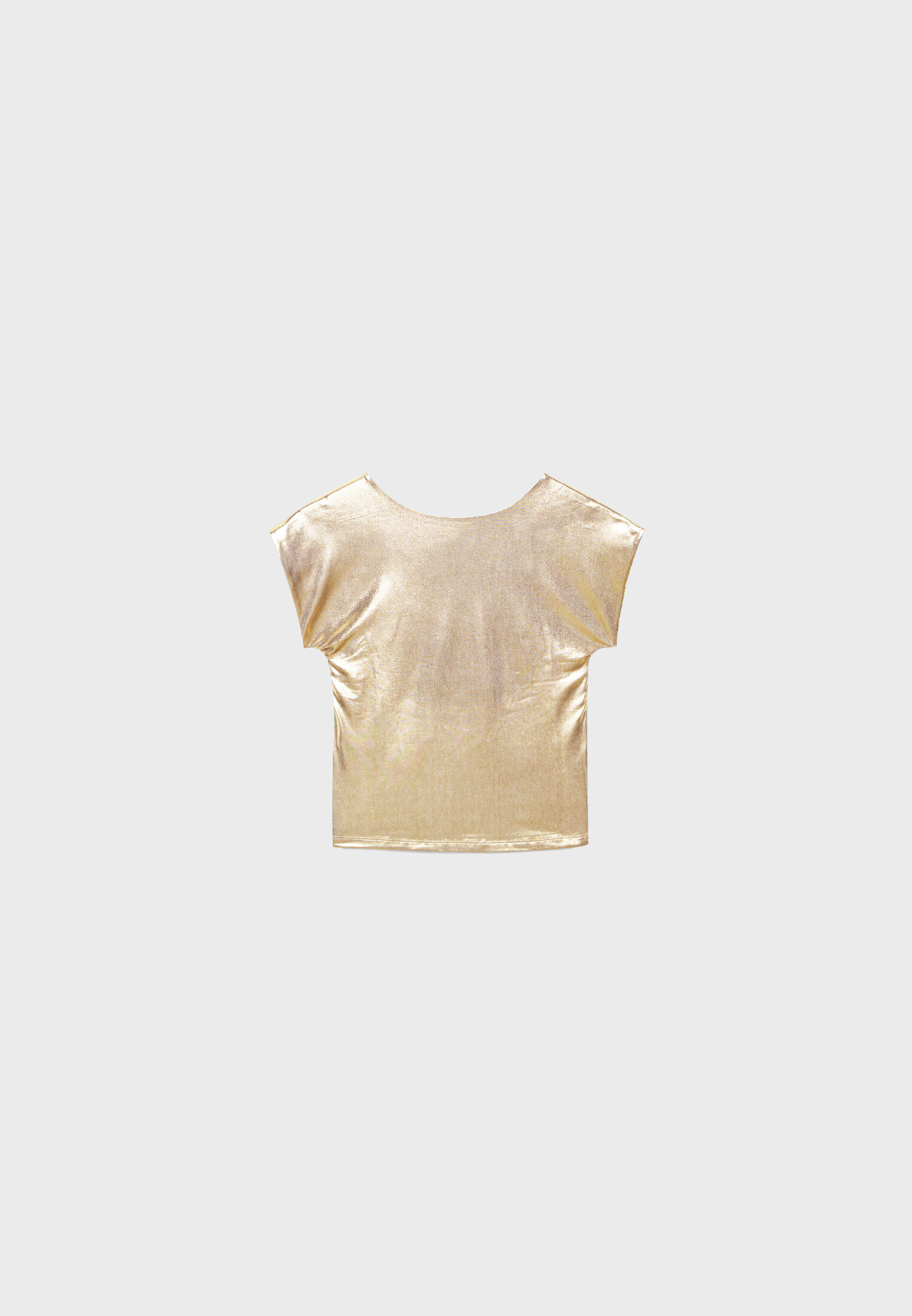 Metallic open back T shirt