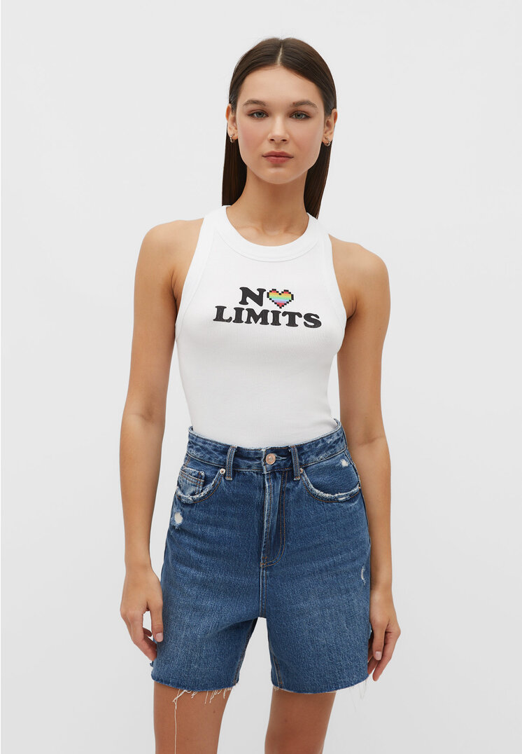 

Stradivarius Shirt Pride mit Racerback Weiß L