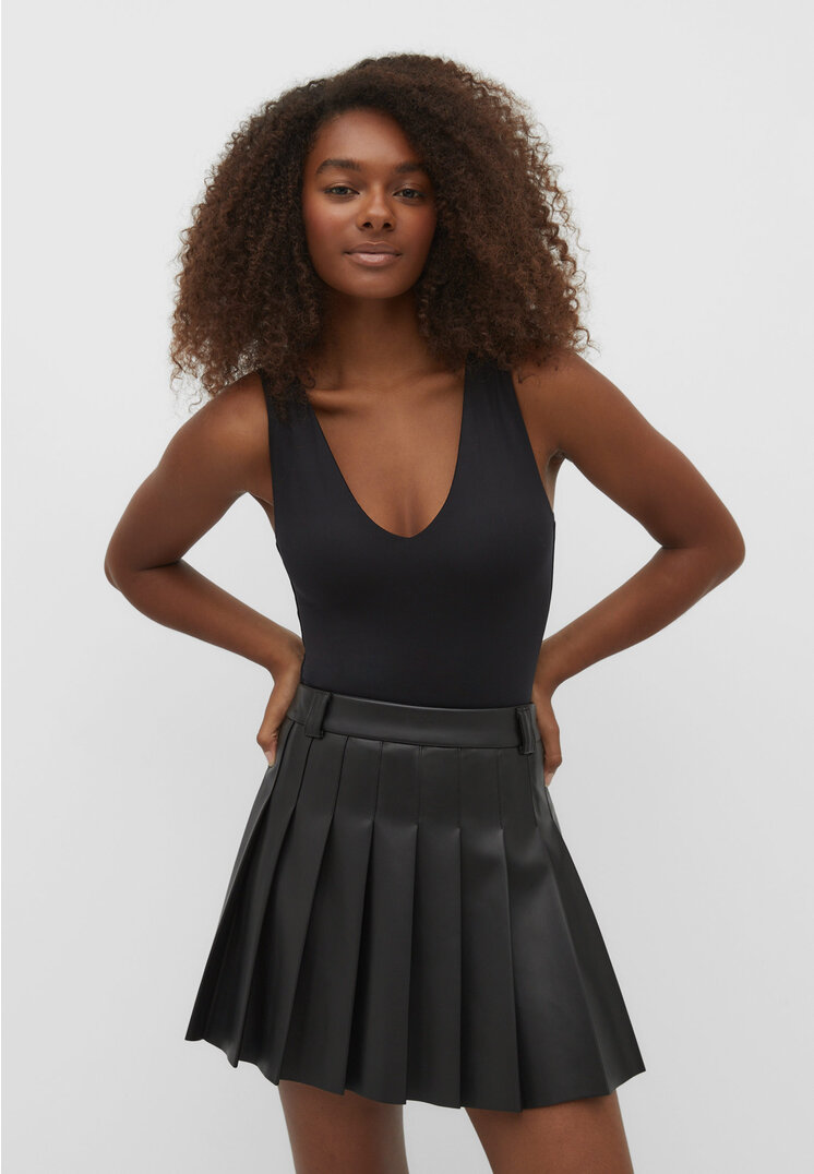 

Stradivarius Body mit V-Ausschnitt aus Polyamid Schwarz XL